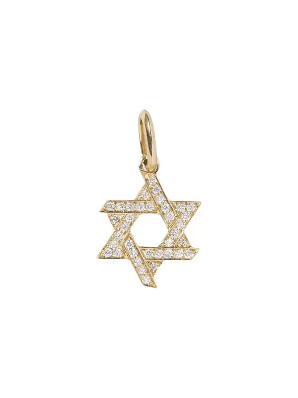 Jennifer Fisher Star of David Charm with Pavé White Diamonds 18K Yellow Gold Jennifer Fisher Star of David Charm with Pavé White Diamonds 18K Yellow Gold