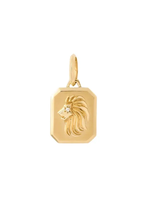 Jennifer Fisher Zodiac Charm with Diamond in 18K Yellow Gold Leo Jennifer Fisher Zodiac Charm with Diamond in 18K Yellow Gold Leo