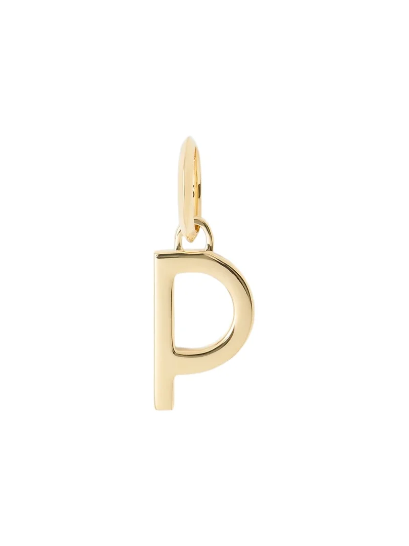 Minimal Block Letter Charm in 14K Yellow Gold P