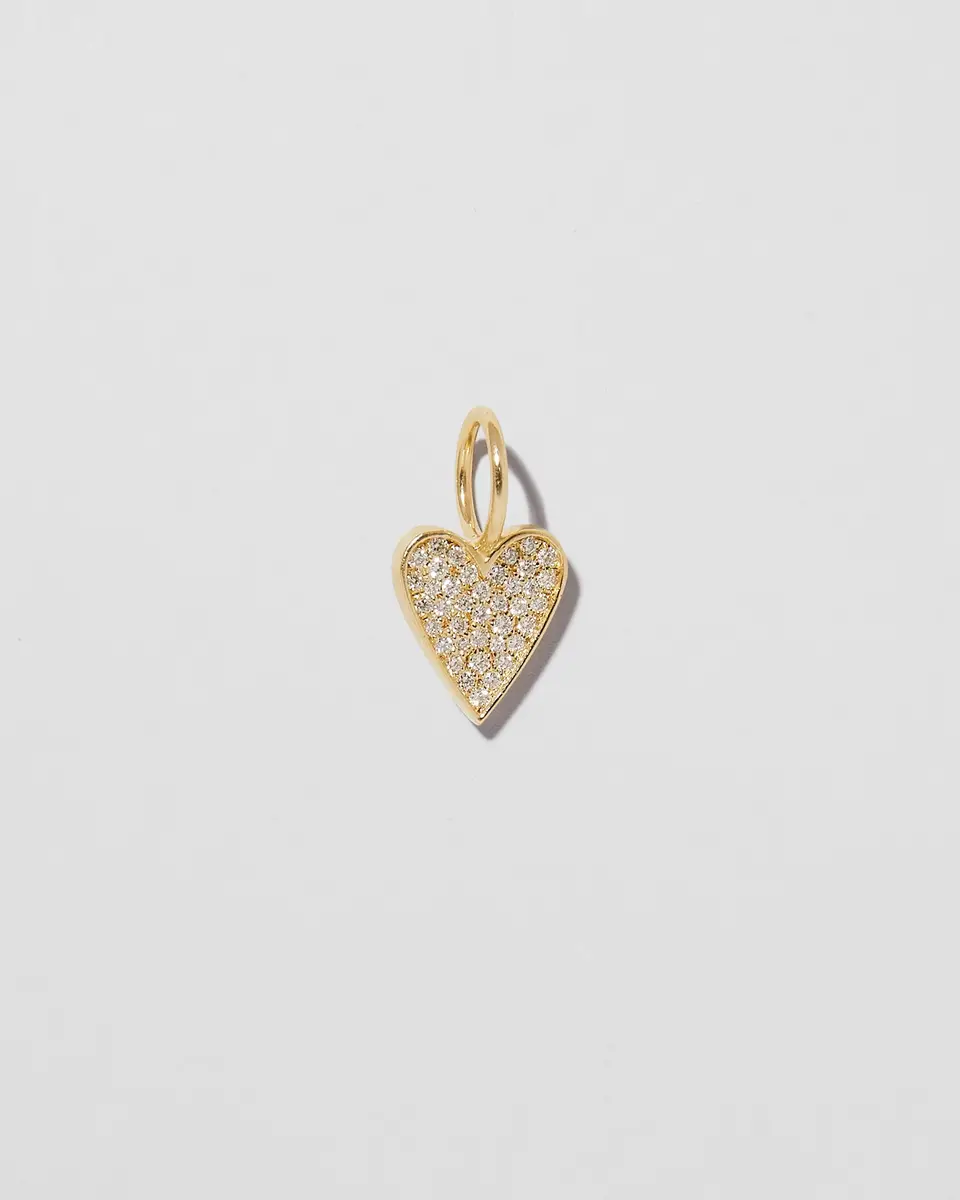 Jennifer Fisher Jennifer Fisher Small Heart with Pavé White Diamonds 18K Yellow | Thumbnail 2