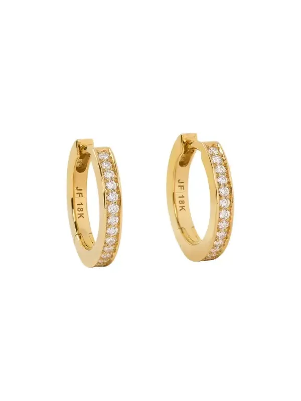 Jennifer Fisher 18k Small Huggie with Pavé Diamonds Jennifer Fisher 18k Small Huggie with Pavé Diamonds