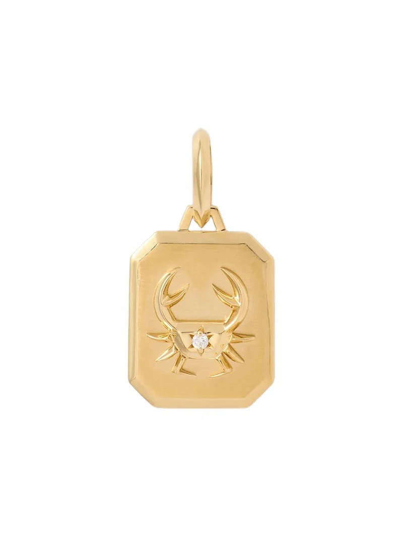 Jennifer Fisher Zodiac Charm with Diamond in 18K Yellow Gold Cancer Jennifer Fisher Zodiac Charm with Diamond in 18K Yellow Gold Cancer