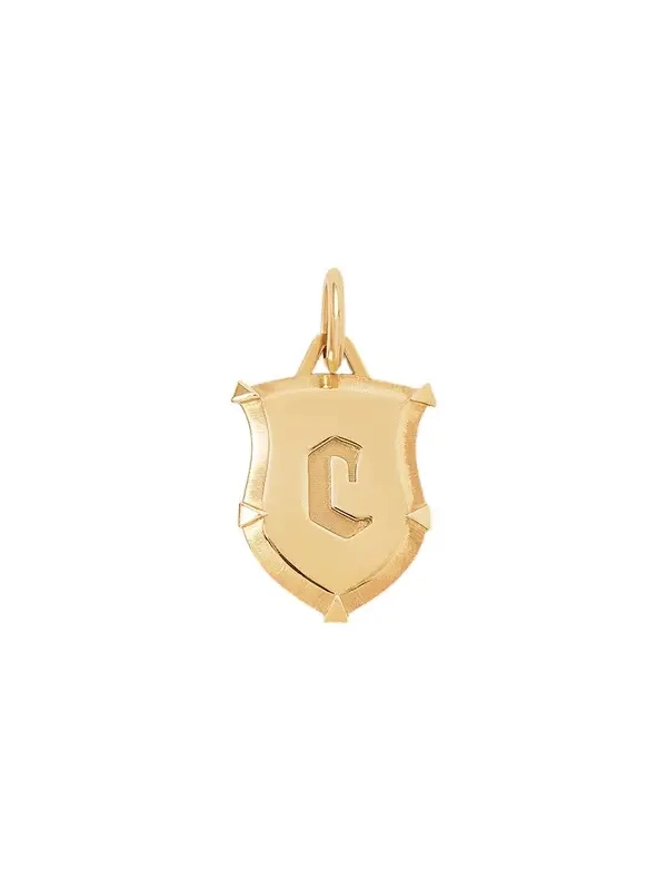 Jennifer Fisher Personalized Mini Classic Shield in 18K Yellow Gold