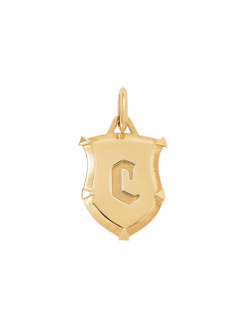 Personalized Mini Classic Shield in 18K Yellow Gold