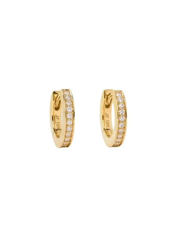 Jennifer Fisher 18k Extra Small Huggie with Pavé Diamonds 18K Yellow Gold Jennifer Fisher 18k Extra Small Huggie with Pavé Diamonds 18K Yellow Gold