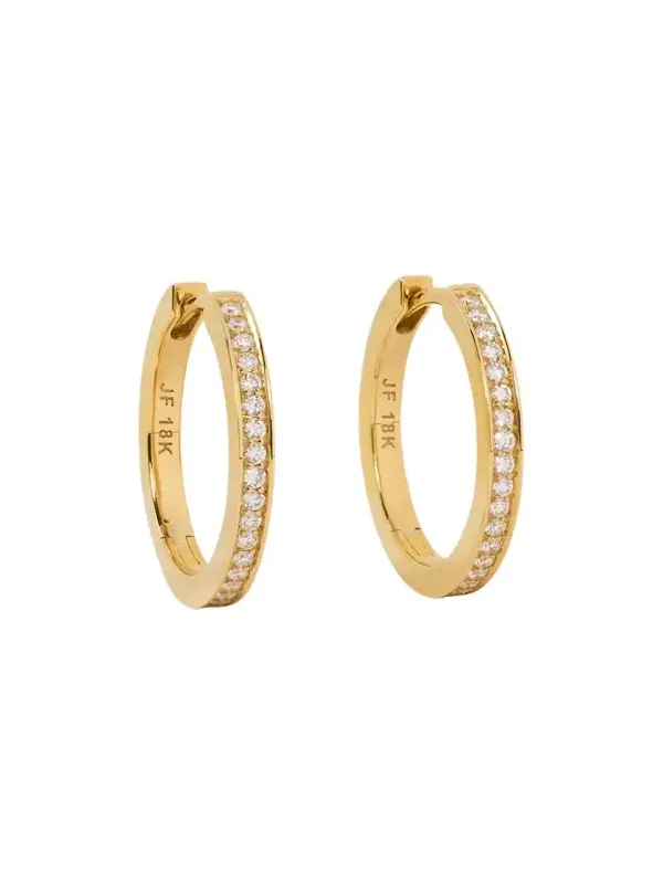 Jennifer Fisher 18k Huggie with Pavé Diamonds 18K Yellow Gold Jennifer Fisher 18k Huggie with Pavé Diamonds 18K Yellow Gold