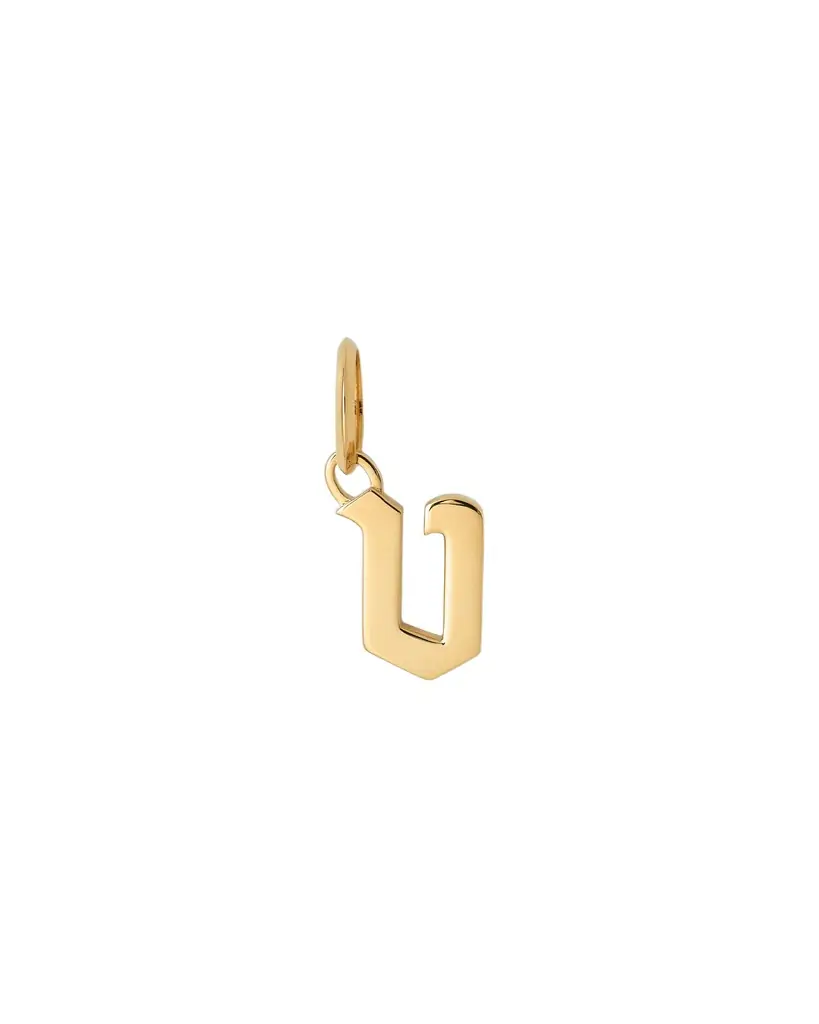 Jennifer Fisher Jennifer Fisher Lower Case Gothic Letter Charm in 14K Yellow Gold U