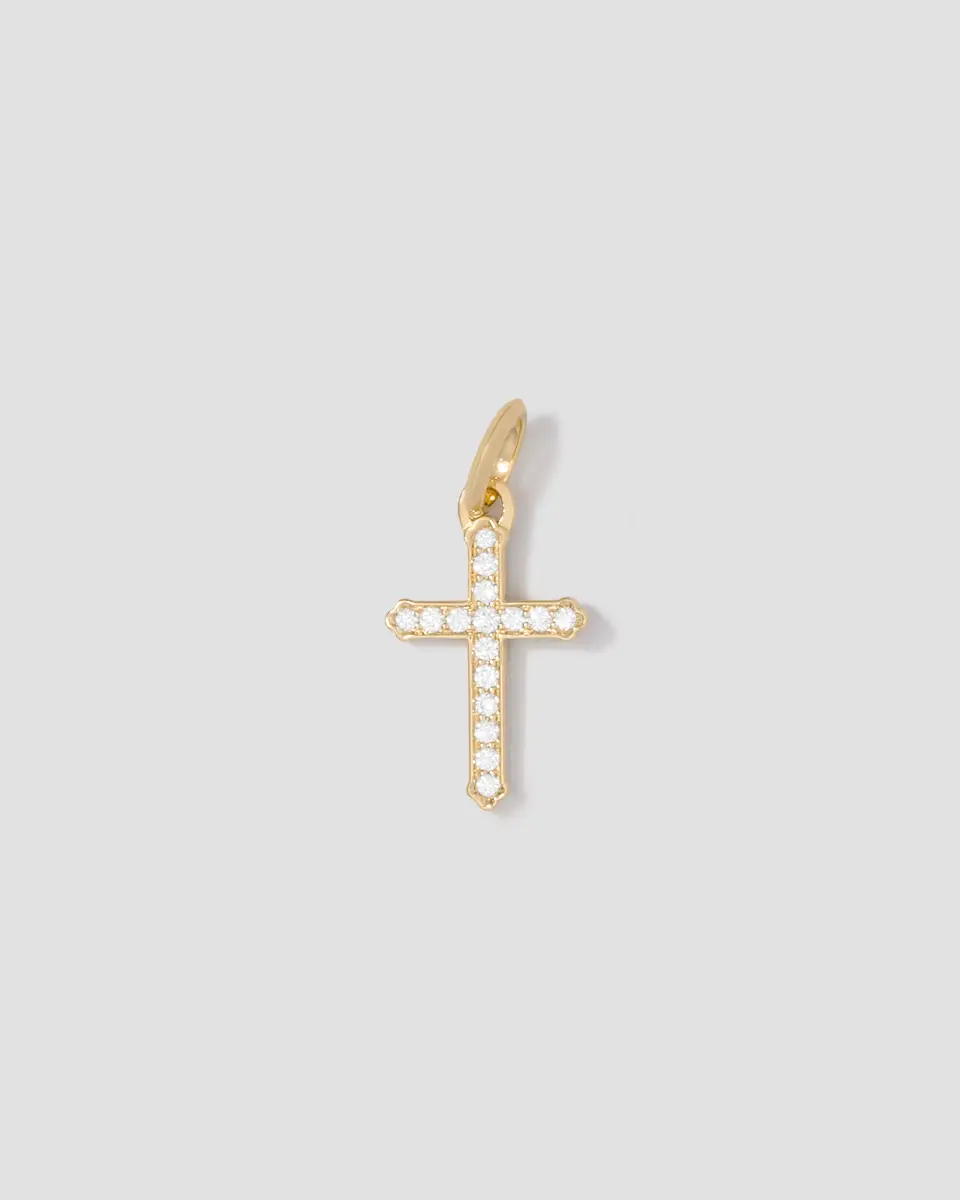 Jennifer Fisher Small Royal Cross with Pavé White Diamonds | Thumbnail 2 Jennifer Fisher Small Royal Cross with Pavé White Diamonds | Thumbnail 2