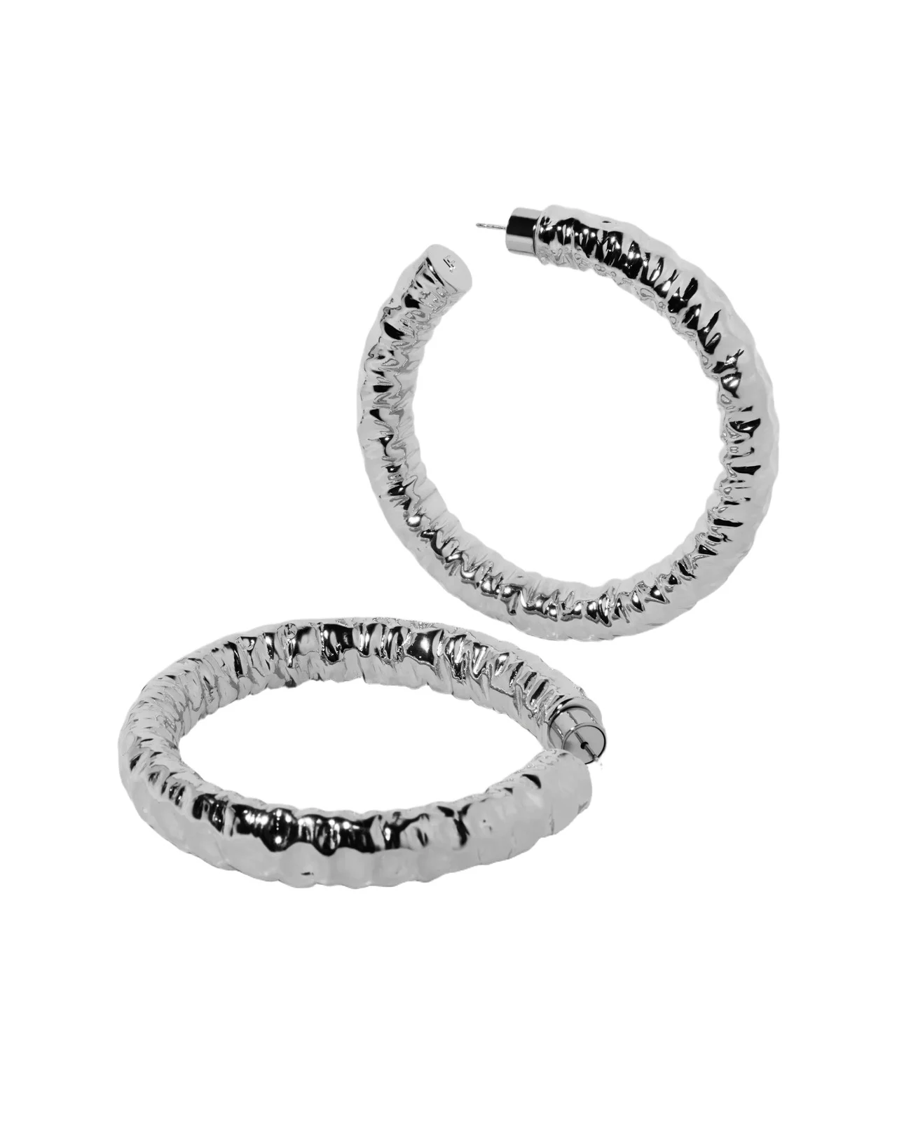 Jennifer Fisher 2 Maeve Hoops Silver Jennifer Fisher 2 Maeve Hoops Silver