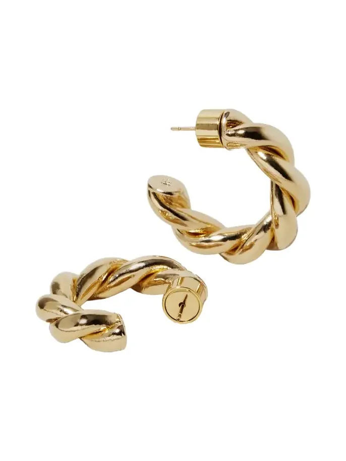 Jennifer Fisher Twisted Lilly Huggies Yellow Gold Jennifer Fisher Twisted Lilly Huggies Yellow Gold