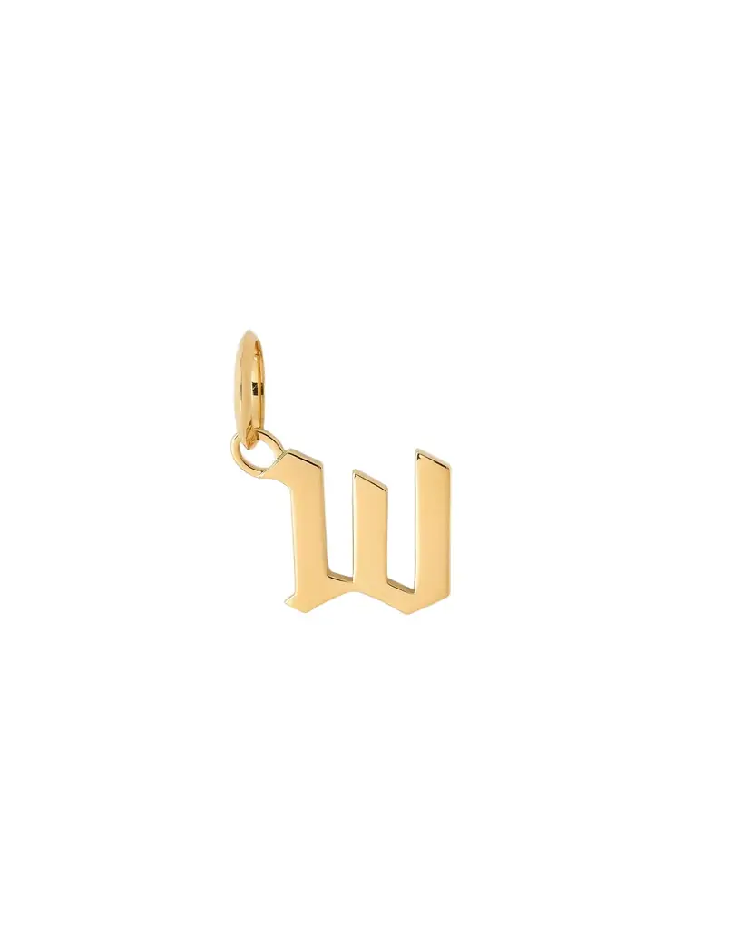 Jennifer Fisher Lower Case Gothic Letter Charm in 14K Yellow Gold W