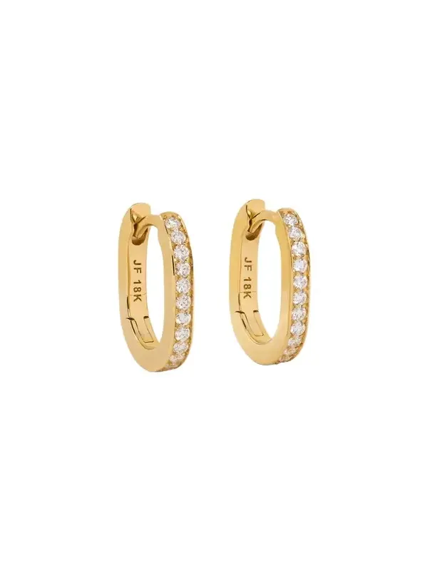 Jennifer Fisher 18k Link Huggie with Pavé Diamonds Jennifer Fisher 18k Link Huggie with Pavé Diamonds