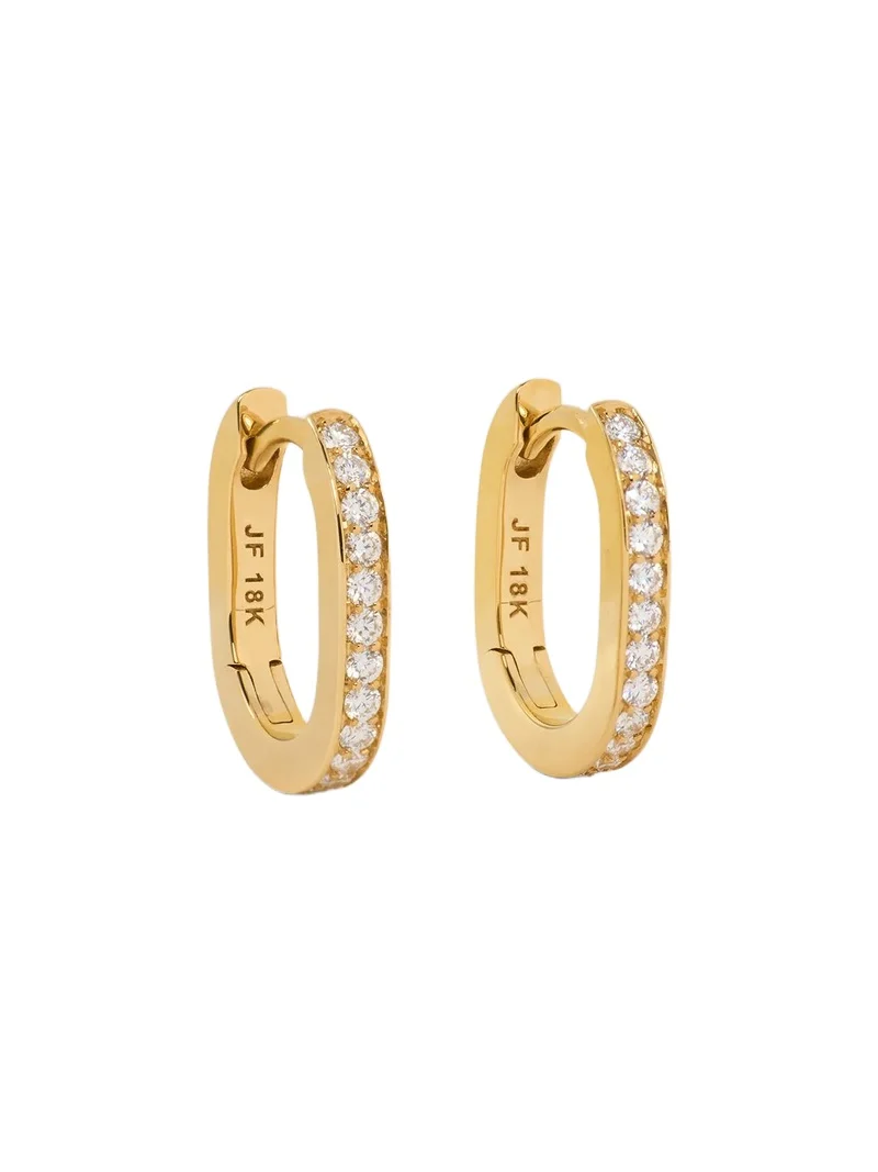 Jennifer Fisher 18k Link Huggie with Pavé Diamonds Jennifer Fisher 18k Link Huggie with Pavé Diamonds