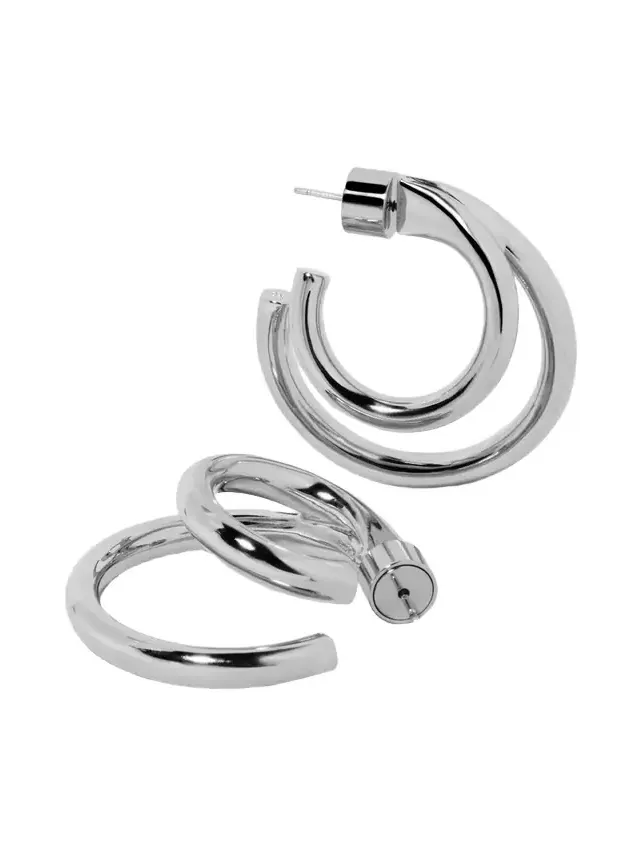 Jennifer Fisher 1 Double Lilly Mini Hoops Jennifer Fisher 1 Double Lilly Mini Hoops