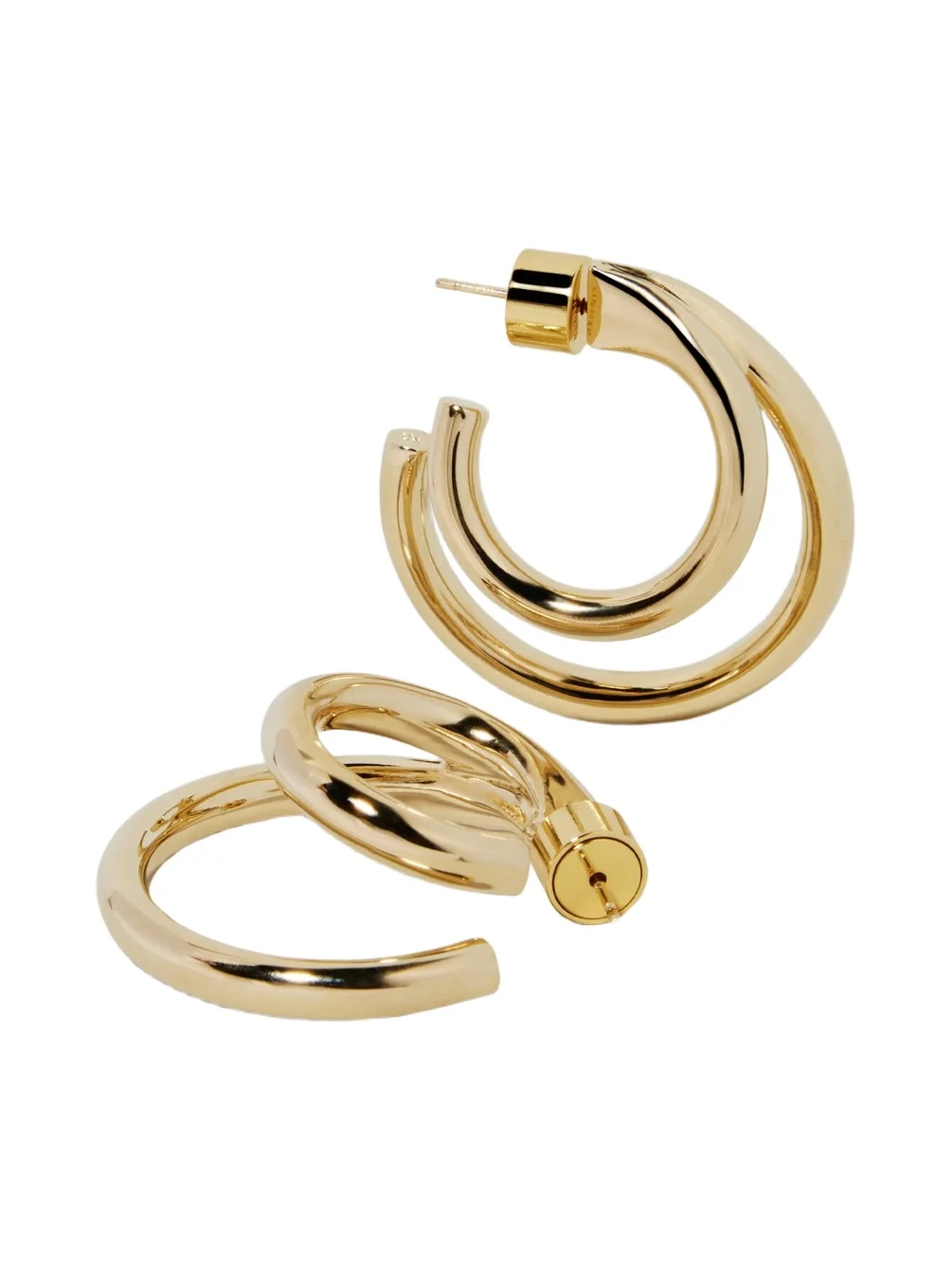 Jennifer Fisher 1 Double Lilly Mini Hoops Yellow Gold Jennifer Fisher 1 Double Lilly Mini Hoops Yellow Gold
