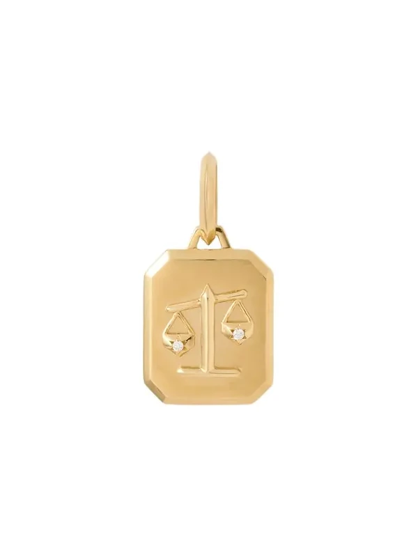 Jennifer Fisher Zodiac Charm with Diamond in 18K Yellow Gold Libra