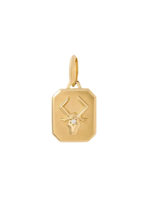 Jennifer Fisher Zodiac Charm with Diamond in 18K Yellow Gold Taurus Jennifer Fisher Zodiac Charm with Diamond in 18K Yellow Gold Taurus