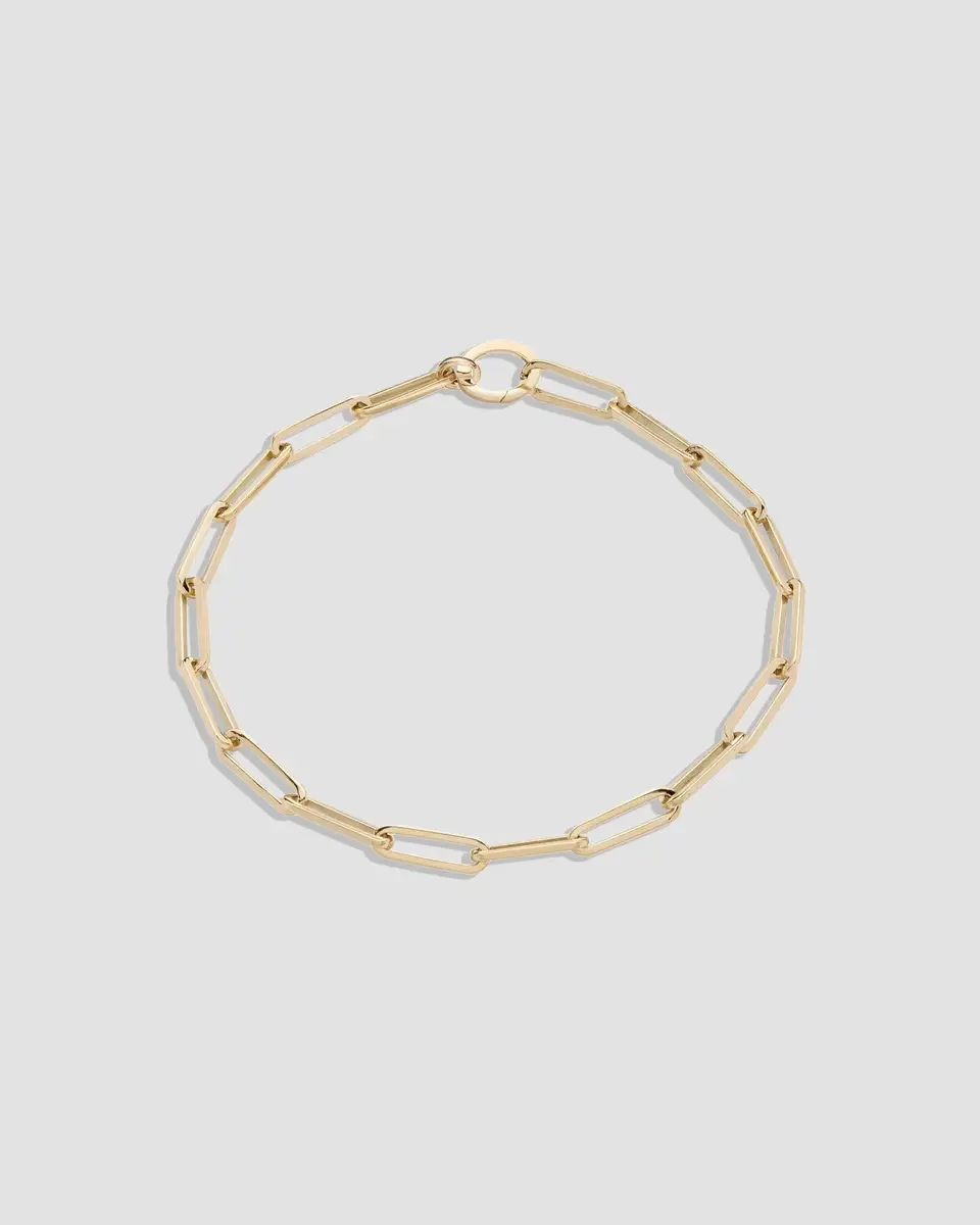 Jennifer Fisher Long Link Charm Bracelet in 14K Yellow Gold | Thumbnail 2