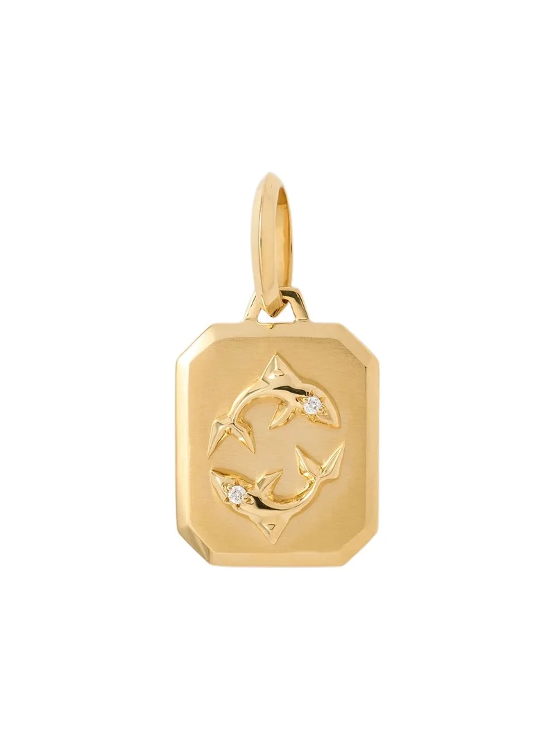 Jennifer Fisher Zodiac Charm with Diamond in 18K Yellow Gold Pisces Jennifer Fisher Zodiac Charm with Diamond in 18K Yellow Gold Pisces