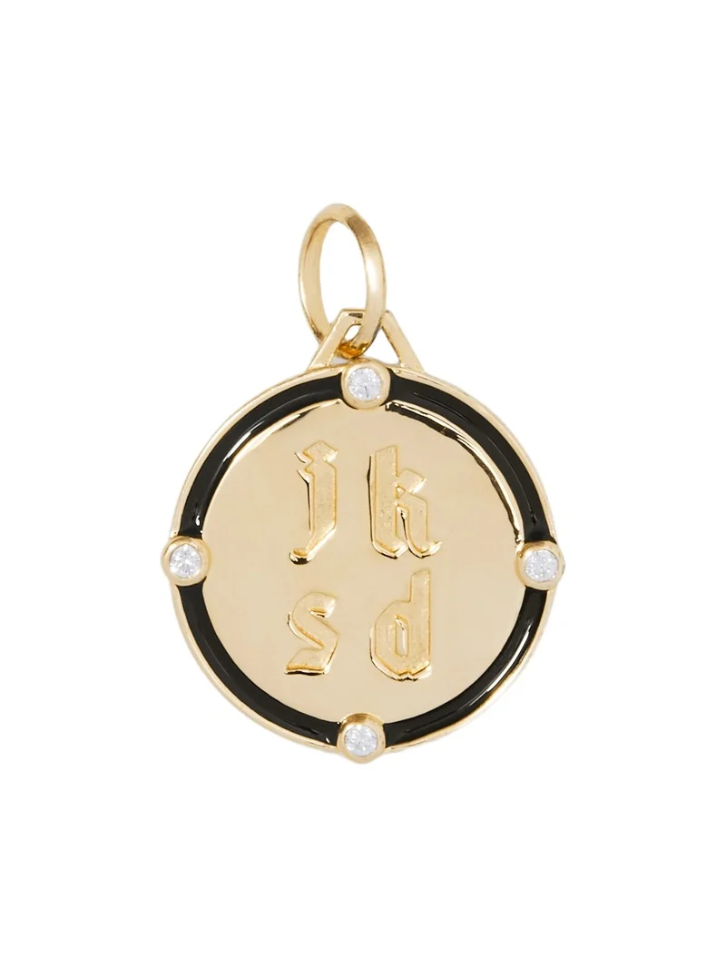 Jennifer Fisher Personalized Circle Charm Homecoming Edition in 18K Yellow Gold Jennifer Fisher Personalized Circle Charm Homecoming Edition in 18K Yellow Gold