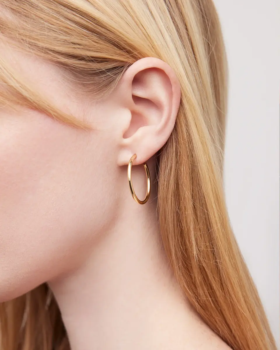 Jennifer Fisher Jennifer Fisher 1 Thread Mini Hoops Yellow | Thumbnail 2 Jennifer Fisher Jennifer Fisher 1 Thread Mini Hoops Yellow | Thumbnail 2