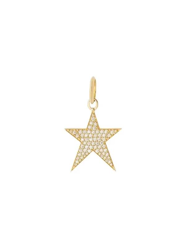 Jennifer Fisher Star Charm with Pavé White Diamonds in 18K Yellow Gold Jennifer Fisher Star Charm with Pavé White Diamonds in 18K Yellow Gold