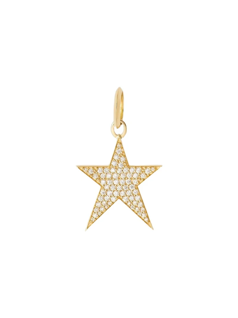 Jennifer Fisher Star Charm with Pavé White Diamonds in 18K Yellow Gold Jennifer Fisher Star Charm with Pavé White Diamonds in 18K Yellow Gold