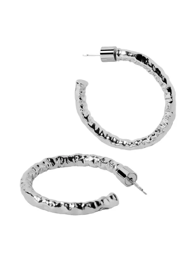 Jennifer Fisher 1 Hailey Mini Hoops Silver Jennifer Fisher 1 Hailey Mini Hoops Silver
