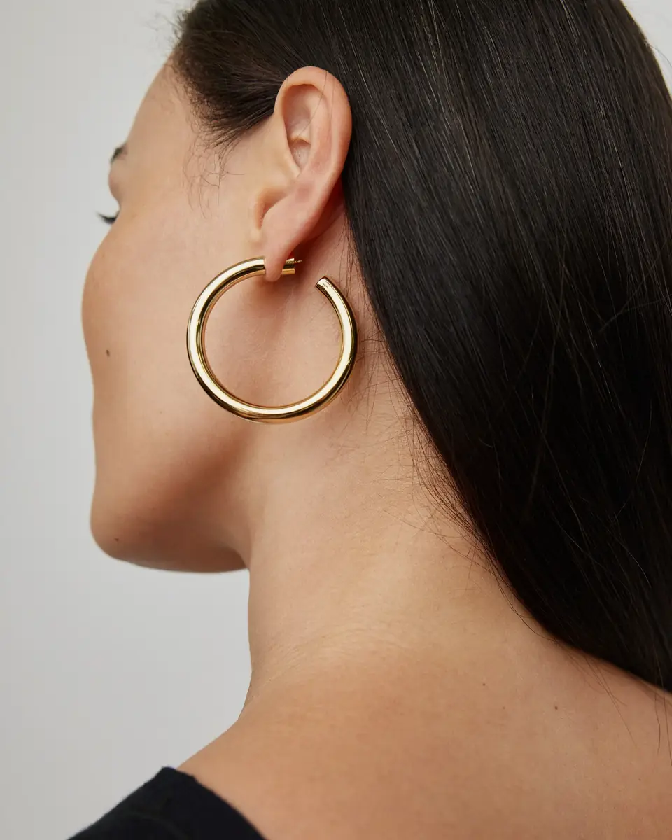 Jennifer Fisher Jennifer Fisher 1.5 Natasha Baby Hoops Yellow | Thumbnail 2 Jennifer Fisher Jennifer Fisher 1.5 Natasha Baby Hoops Yellow | Thumbnail 2