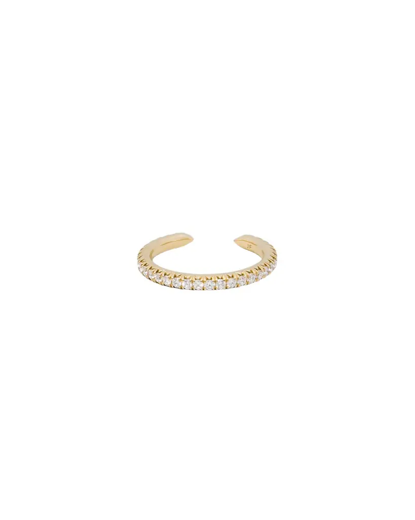 Jennifer Fisher Jennifer Fisher Pin Pavé Diamond Ring in 18K Yellow Gold 5