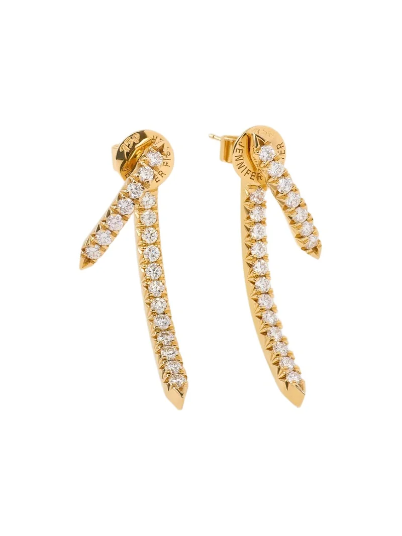 Pavé Diamond Tusk Earring in 18K Yellow Gold Pavé Diamond Tusk Earring in 18K Yellow Gold