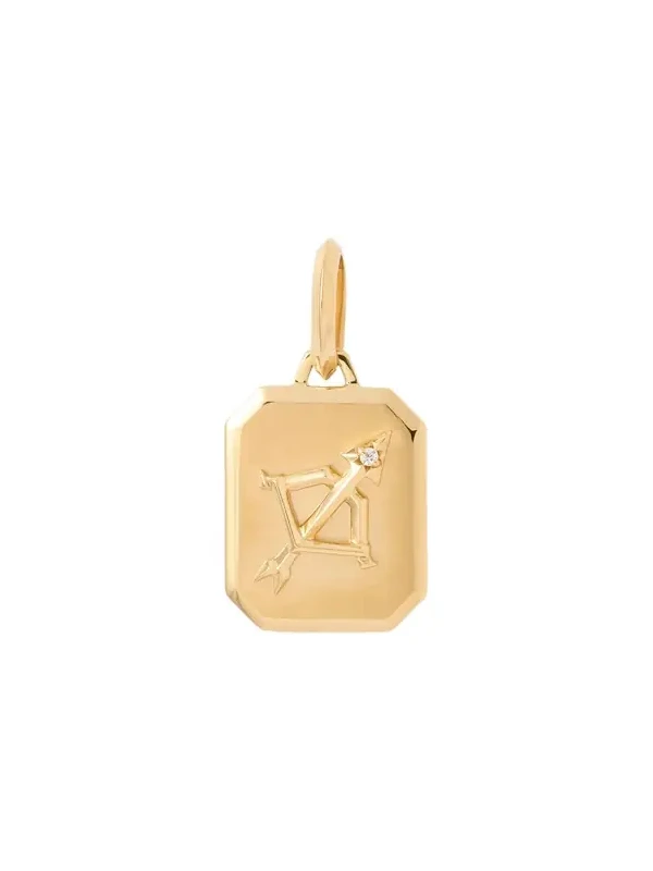 Jennifer Fisher Zodiac Charm with Diamond in 18K Yellow Gold Sagittarius