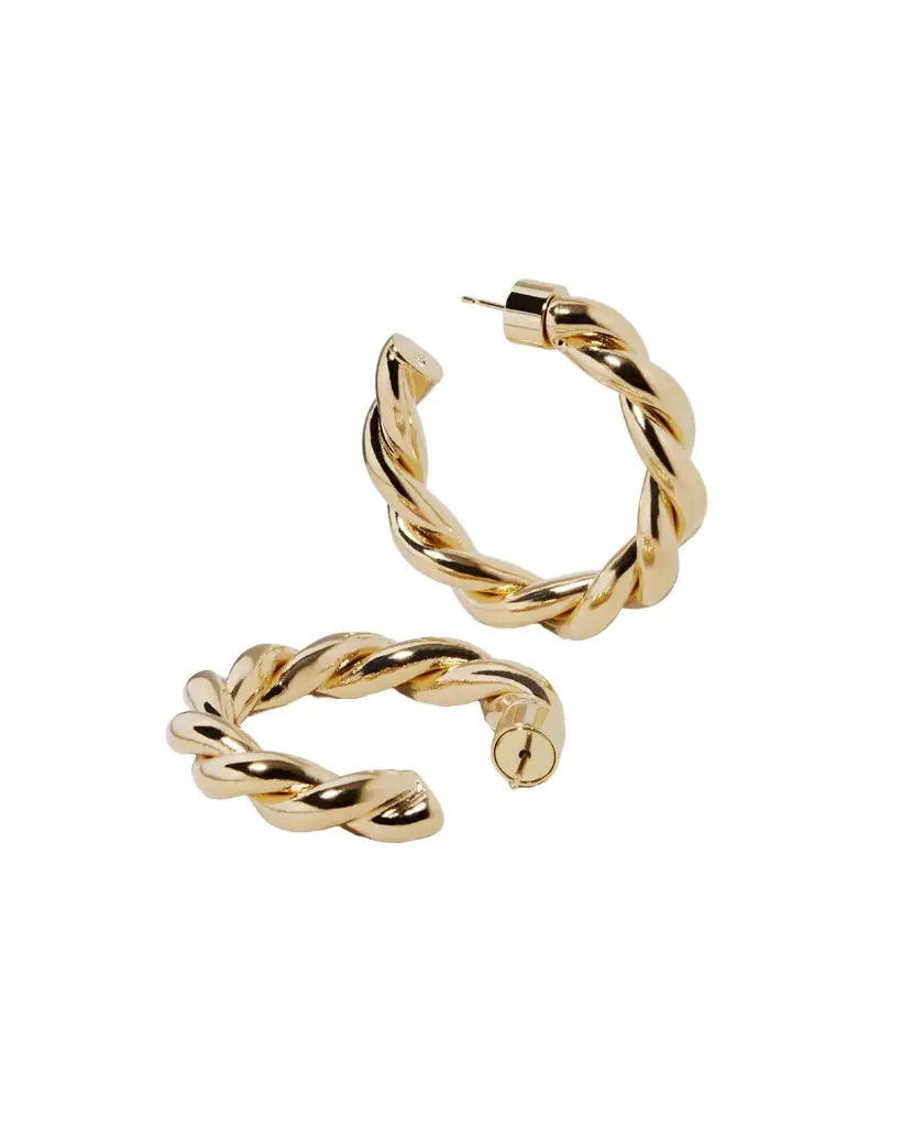 Jennifer Fisher 1 Twisted Lilly Mini Hoops Yellow Jennifer Fisher 1 Twisted Lilly Mini Hoops Yellow