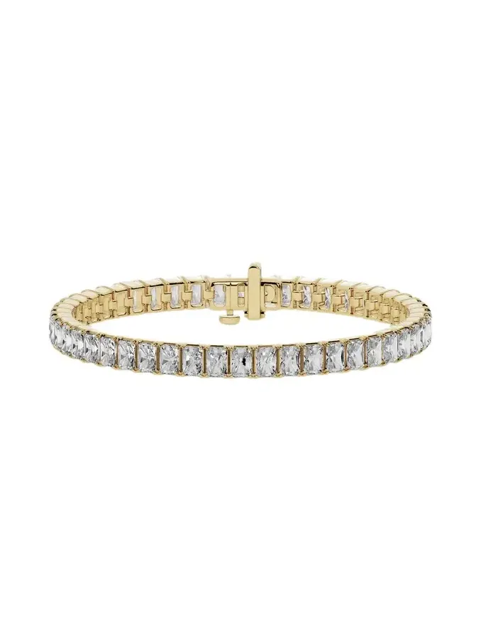 Jennifer Fisher Lab Diamond Radiant Cut Tennis Bracelet 18K Yellow Gold Jennifer Fisher Lab Diamond Radiant Cut Tennis Bracelet 18K Yellow Gold