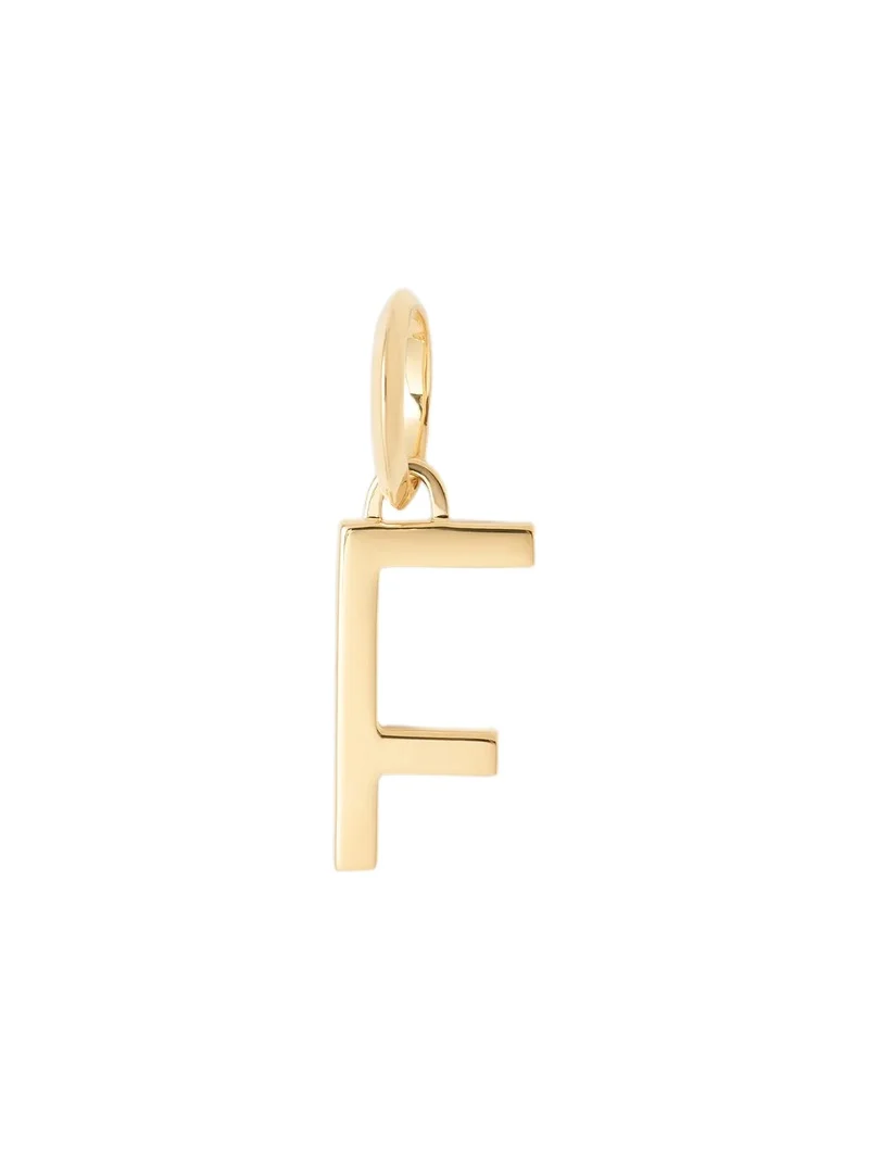 Jennifer Fisher Minimal Block Letter Charm in 14K Yellow Gold F