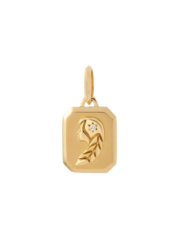 Jennifer Fisher Zodiac Charm with Diamond in 18K Yellow Gold Virgo