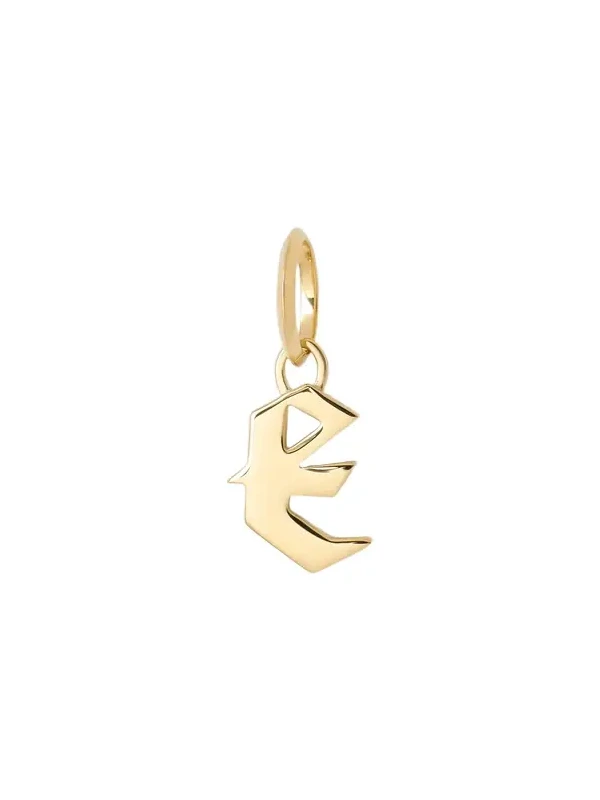 Jennifer Fisher Lower Case Gothic Letter Charm in 14K Yellow Gold E