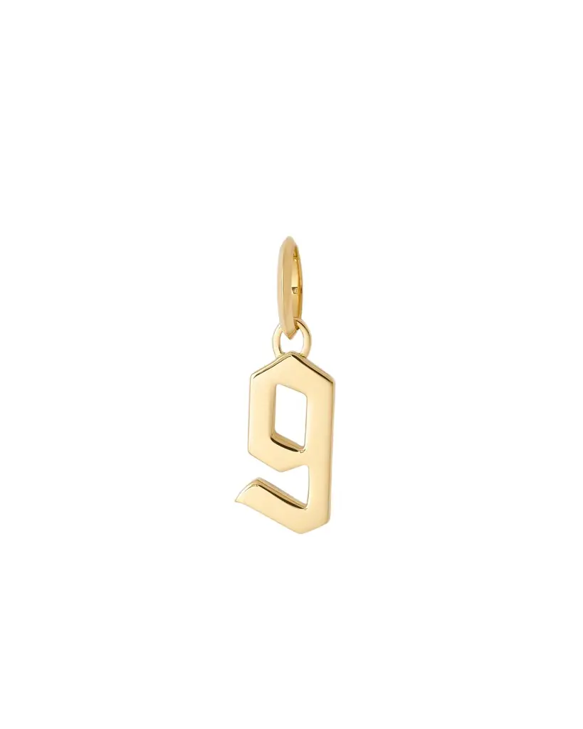 Jennifer Fisher Lower Case Gothic Letter Charm in 14K Yellow Gold G Jennifer Fisher Lower Case Gothic Letter Charm in 14K Yellow Gold G