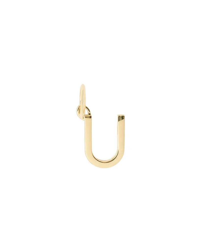 Jennifer Fisher Jennifer Fisher Minimal Block Letter Charm in 14K Yellow Gold U