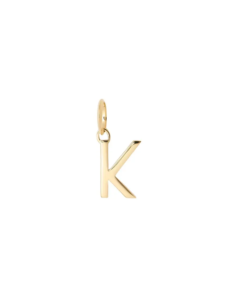 Jennifer Fisher Jennifer Fisher Minimal Block Letter Charm in 14K Yellow Gold K