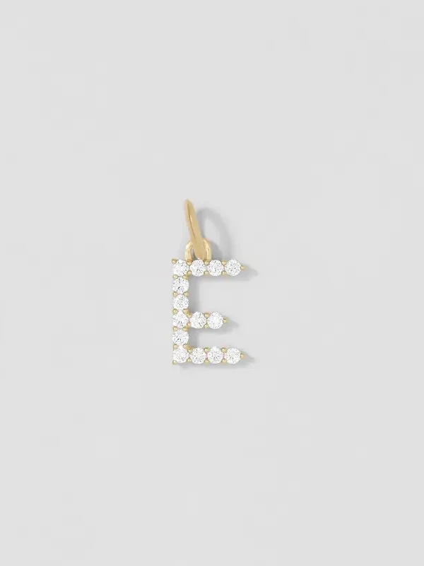 Jennifer Fisher Medium Floating Diamond Minimal Block Letter E Jennifer Fisher Medium Floating Diamond Minimal Block Letter E