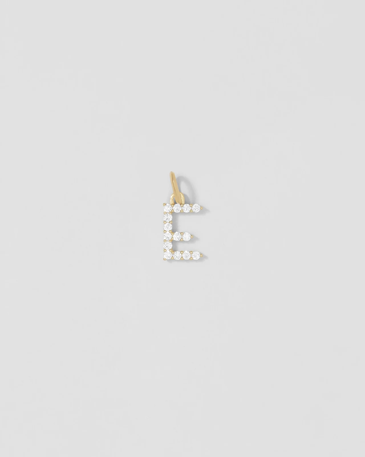 Medium Floating Diamond Minimal Block Letter E