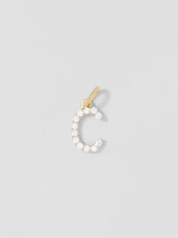 Jennifer Fisher Medium Floating Diamond Minimal Block Letter c Jennifer Fisher Medium Floating Diamond Minimal Block Letter c