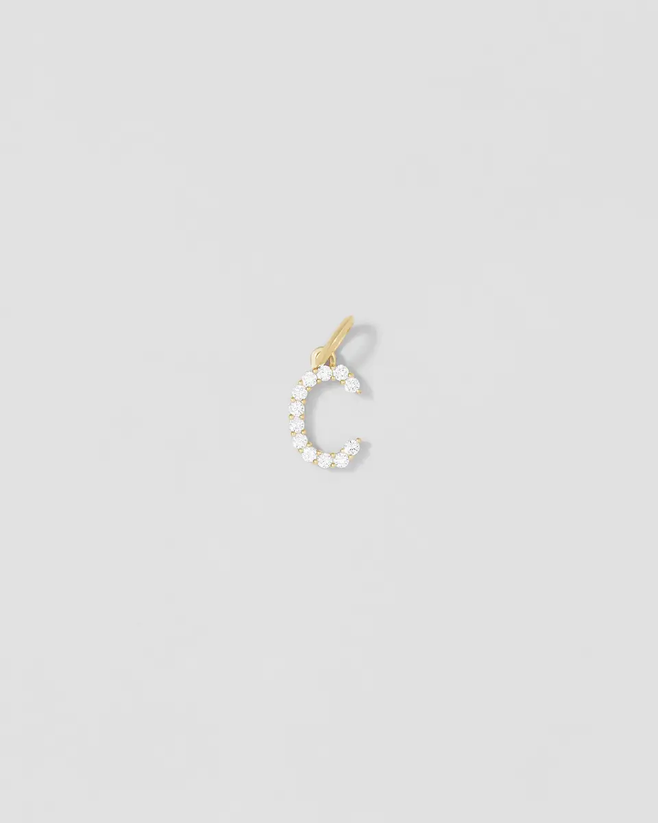 Jennifer Fisher Jennifer Fisher Medium Floating Diamond Minimal Block Letter c