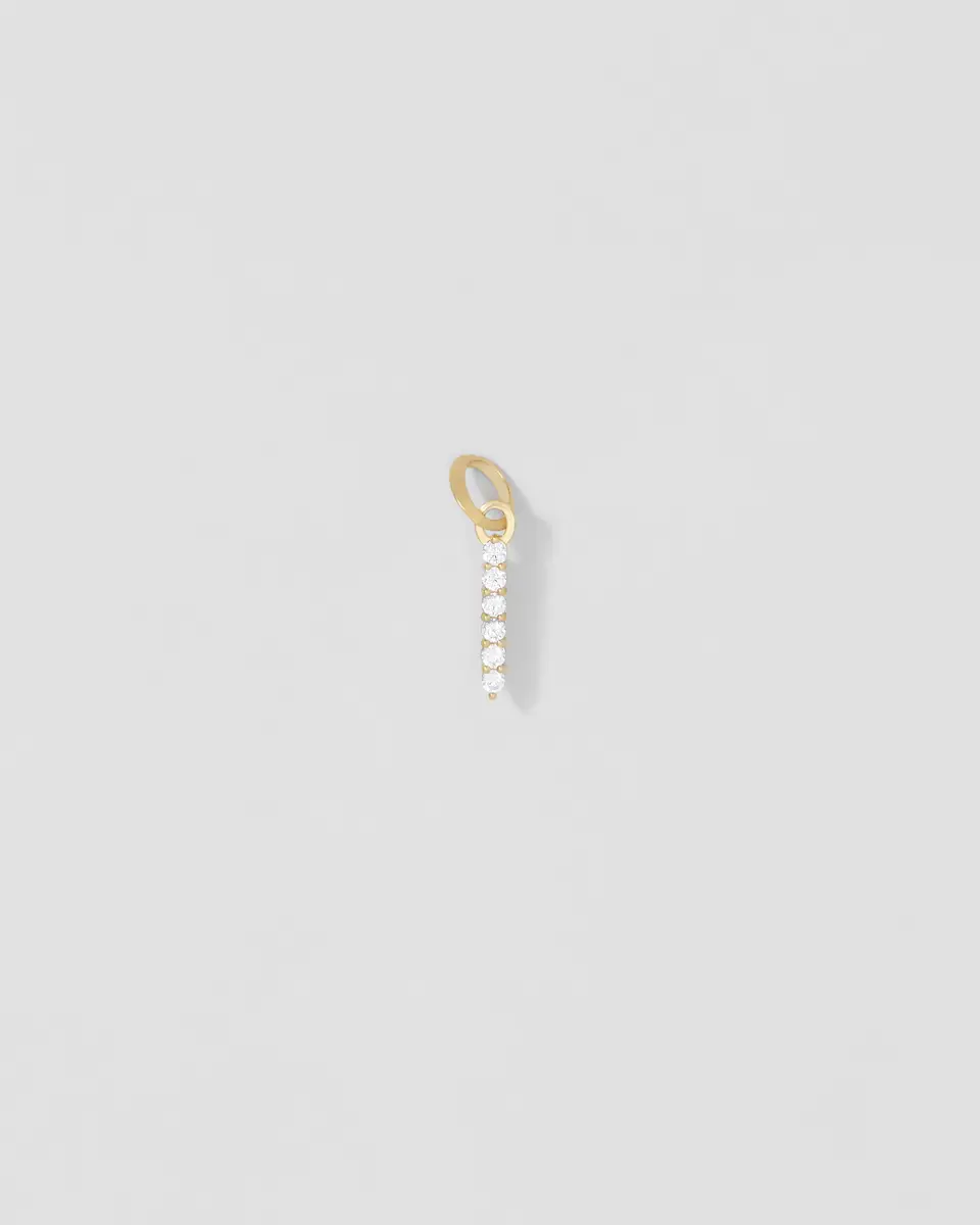 Jennifer Fisher Medium Floating Diamond Minimal Block Letter I Jennifer Fisher Medium Floating Diamond Minimal Block Letter I