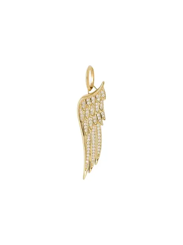 Jennifer Fisher Medium Wing Charm with Pavé White Diamond in 18K Yellow Gold Jennifer Fisher Medium Wing Charm with Pavé White Diamond in 18K Yellow Gold