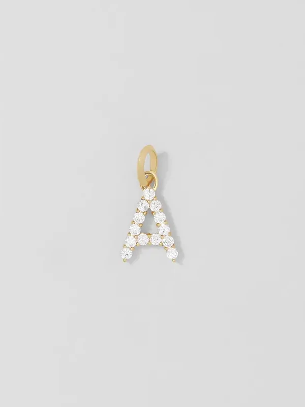 Jennifer Fisher Medium Floating Diamond Minimal Block Letter A Jennifer Fisher Medium Floating Diamond Minimal Block Letter A