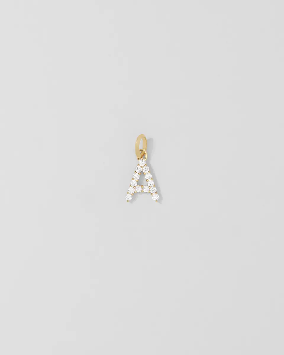 Jennifer Fisher Medium Floating Diamond Minimal Block Letter A Jennifer Fisher Medium Floating Diamond Minimal Block Letter A