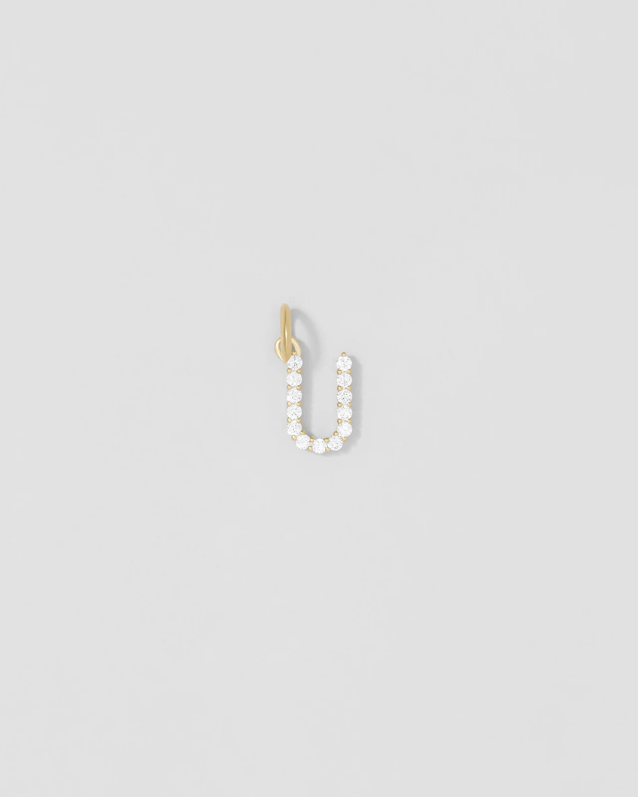 Jennifer Fisher Medium Floating Diamond Minimal Block Letter U