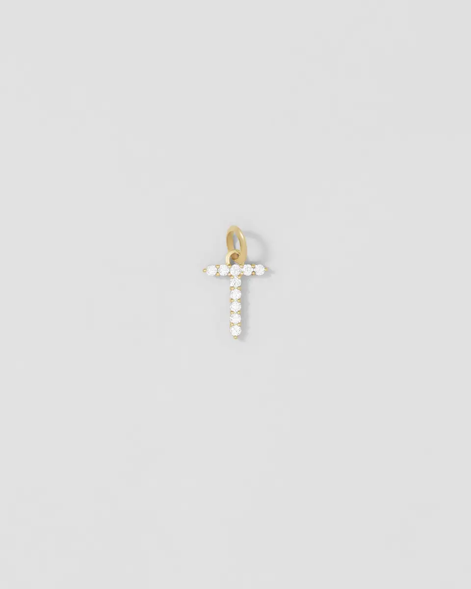 Jennifer Fisher Jennifer Fisher Medium Floating Diamond Minimal Block Letter T